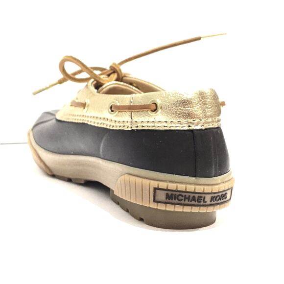Michael Kors Hyde Waterproof Duck Shoe Pale Gold 6 - Picture 12 of 13